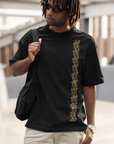 Afro Gold Classy Printed Black T-Shirt