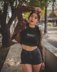 Bachata Dancer Text Black Crop Top