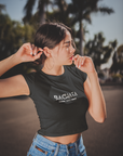 Bachata Dancer Text Black Crop Top
