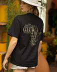 Afro Gold Classy Printed Black T-Shirt