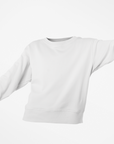 Pearl White Sweatshirt (Unisex) Pure Cotton 380 GSM Winter Wear