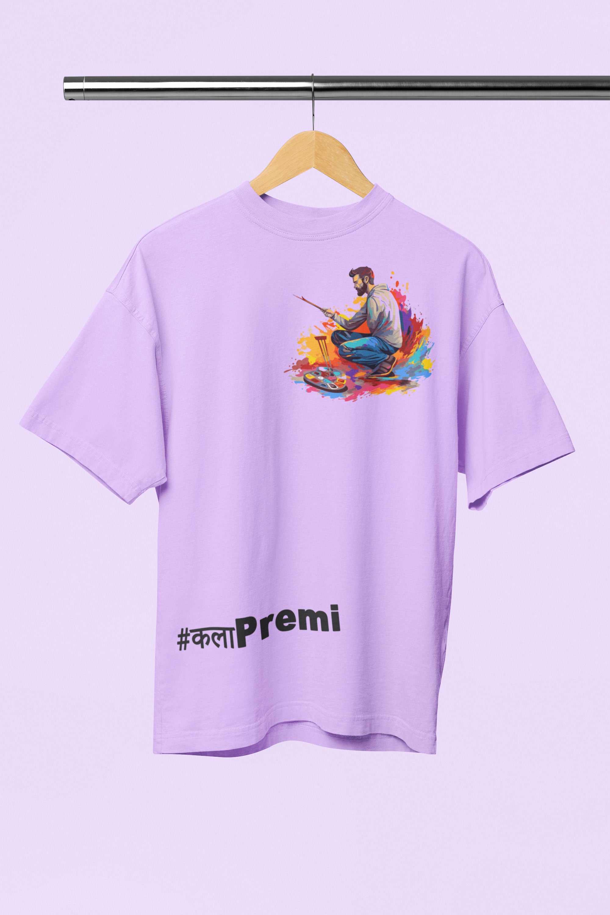कलाPremi Hinglish Txt T-Shirt (Oversized)