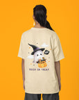 Cute Trick Or Treat Ghost Unisex T-Shirt (Oversized)