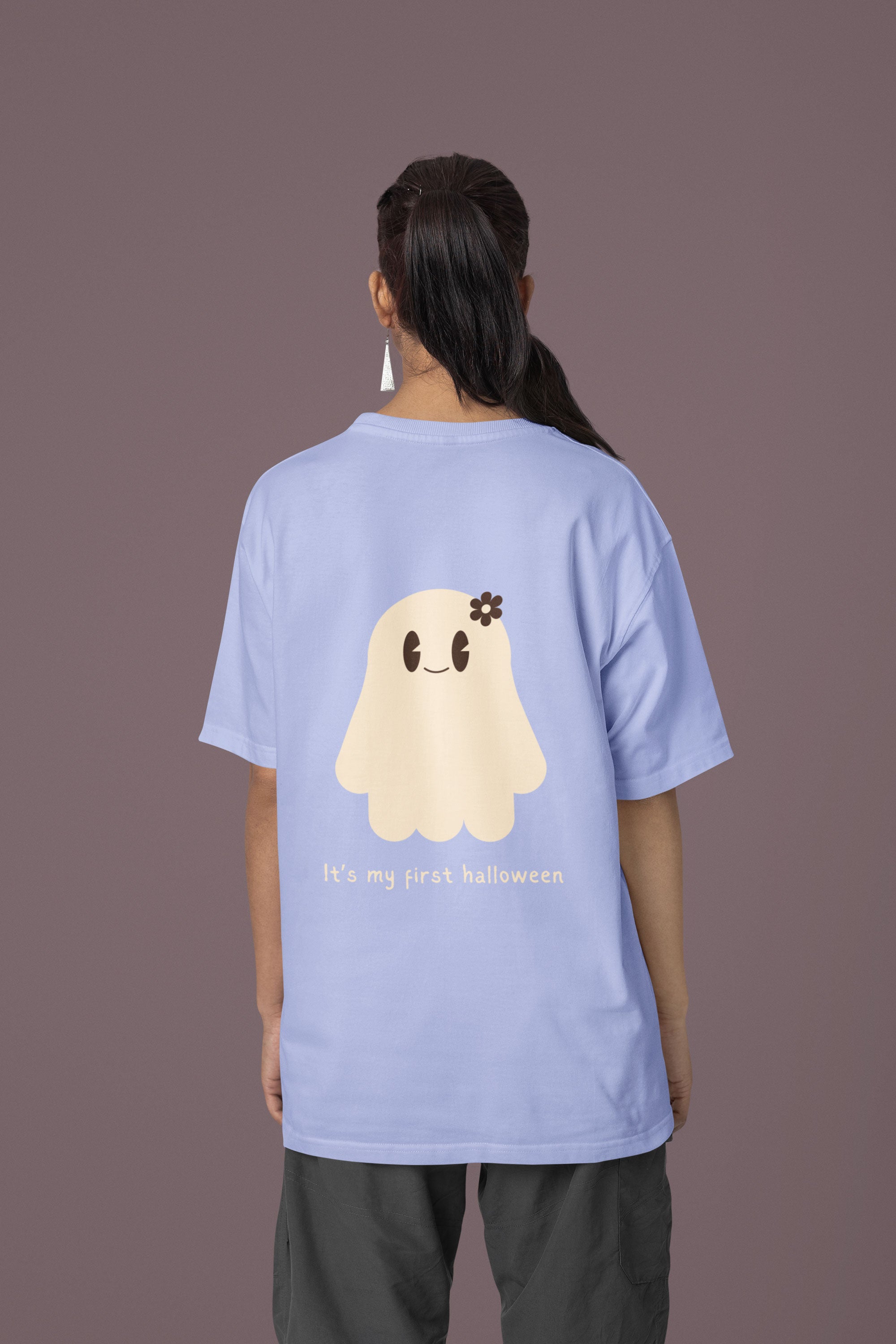 Cute First Halloween Ghost Unisex T-Shirt (Oversized)