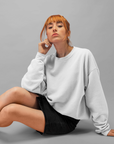 Pearl White Sweatshirt (Unisex) Pure Cotton 380 GSM Winter Wear