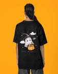 Cute Trick Or Treat Ghost Unisex T-Shirt (Oversized)