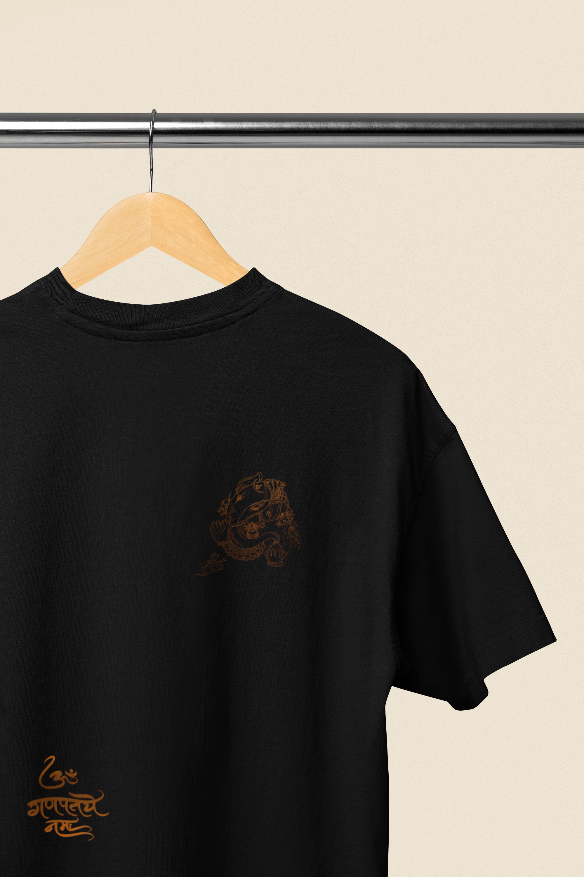 Ganpati Mantra Design Unisex (Oversized) T-Shirt