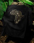 Afro Gold Classy Printed Black T-Shirt