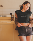 Bachata Dancer Text Black Crop Top