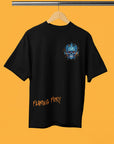 Flaming Fury Blue Skull Unisex T-Shirt (Oversized)