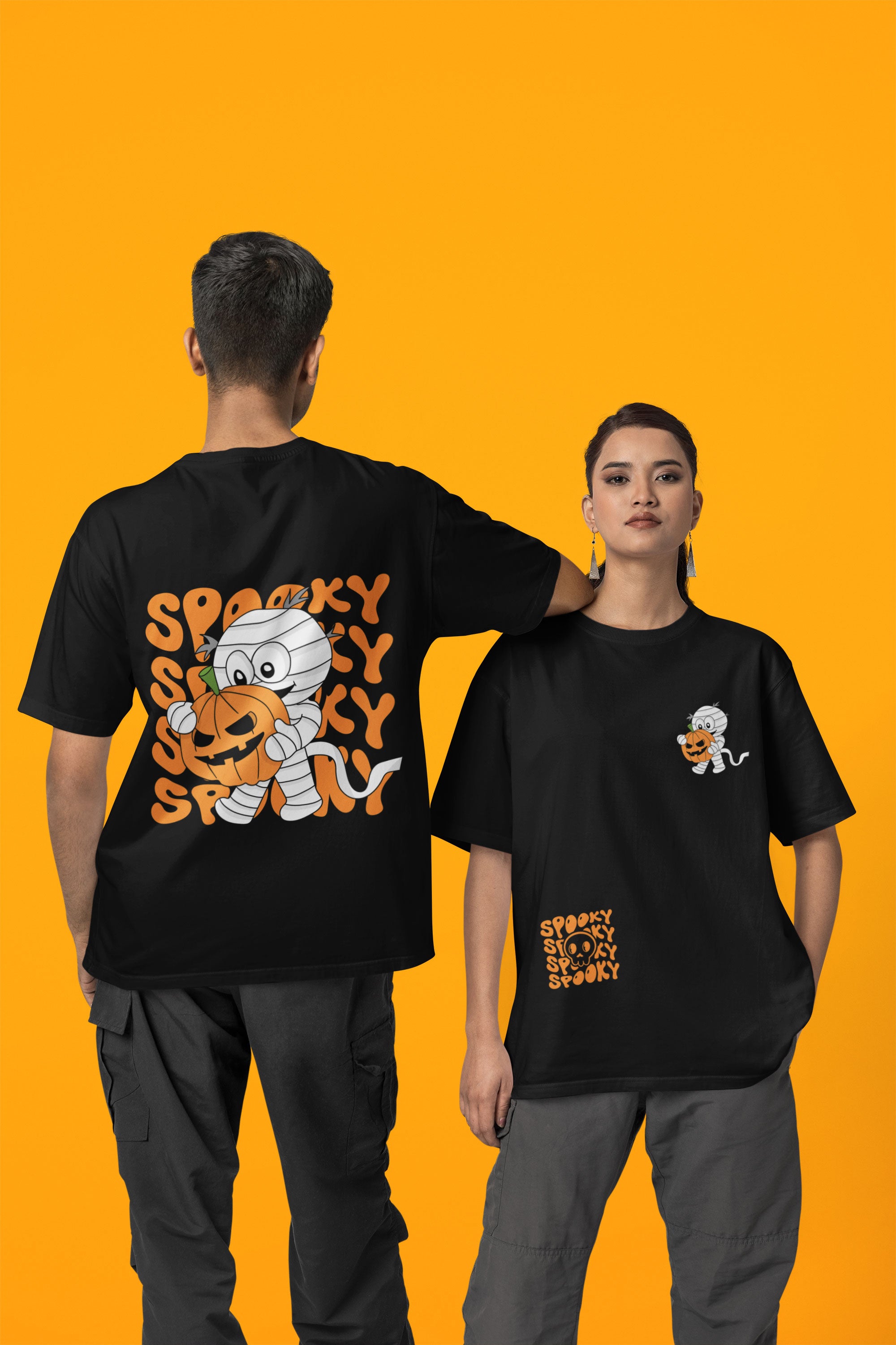 Cute Ghost Spooky Unisex T-Shirt (Oversized)