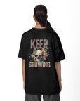 Flowery Skull Positive Quote Unisex T-Shirt (Oversized)