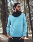 Ice Blue Sweatshirt (Unisex) Pure Cotton 380 GSM Winter Wear