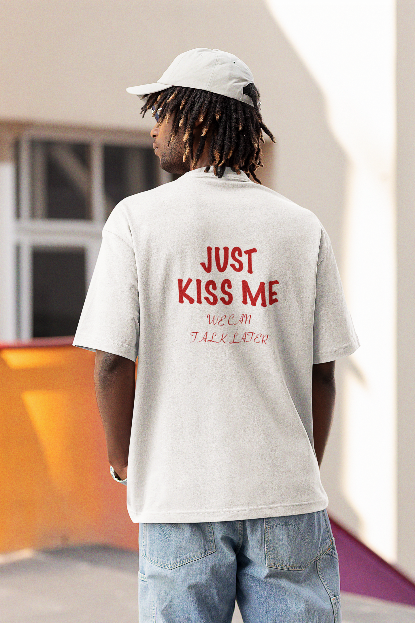 Just Kiss Me Text T-Shirt