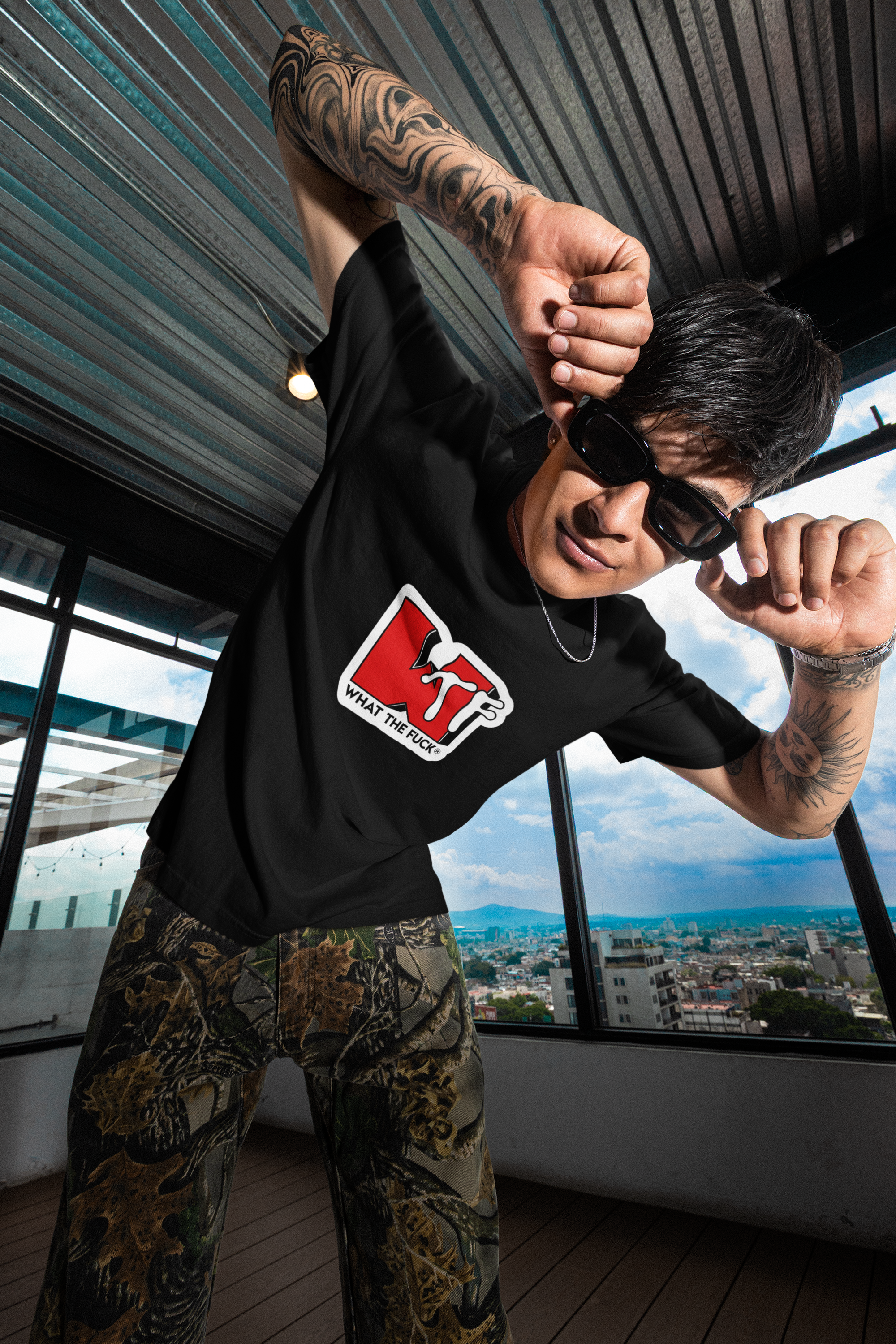 WTF Print Regular Fit Unisex T-Shirt