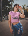 Soulmate Alcohol Text Pink Crop Top