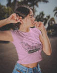 Soulmate Alcohol Text Pink Crop Top